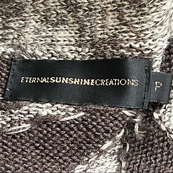 ETERNAL SUNSHINE CREATIONS Boho Print Wool Blend Open Cardigan P - Picture 8 of 11